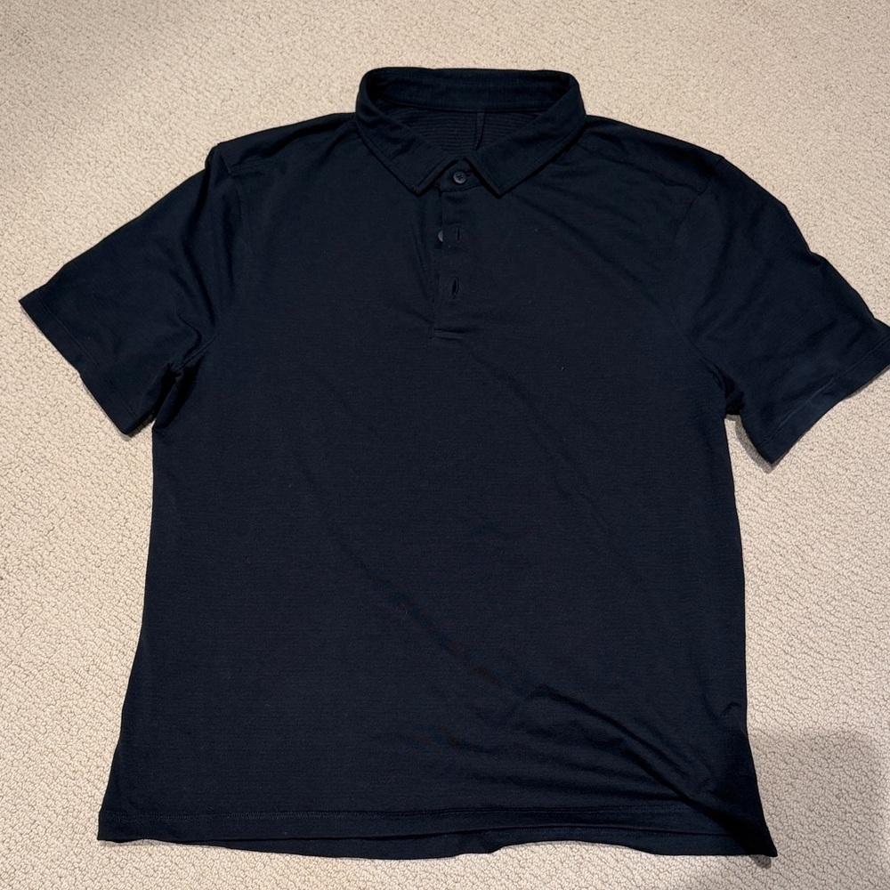 Classic Black Lululemon Polo Shirt for Men